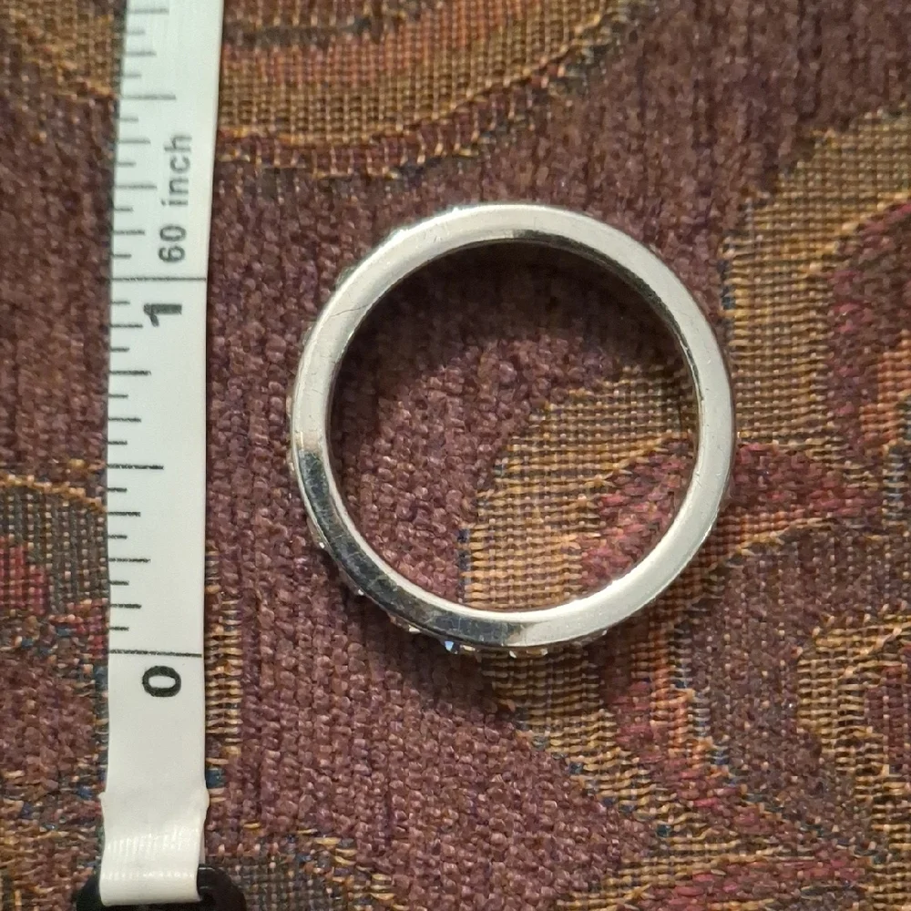Silver Ring with Clear Stones